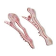 Marbleized Pink Hair Snap Clips, 2 Count