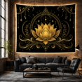 thumbnail image 6 of Floral Garden Lotus with Flower Radiant Serving Intricately, Mystical Fantasy for Space Lovers, Galaxy Room Decor, Mother'S Day Gift, Tapestry Wall Hanging for Bedroom and Dorm, 6 of 7