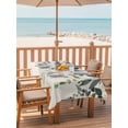 thumbnail image 2 of Outdoor Tablecloth with Umbrella Hole for Patio/Picnic/Party/Camping, Green Eucalyptus Waterproof Table Cloth Rectangle Table Cover Washable, Farmhouse Weeping Leaves on Linen (52"x 70"), 2 of 8