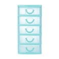 thumbnail image 4 of 4 Drawer Plastic Storage Organizer, Clear Plastic, 12X6X20 In, Sky Blue, Xl Size, Desktop Sorting, Craft Supply Holding, 1 Pc, 4 of 8