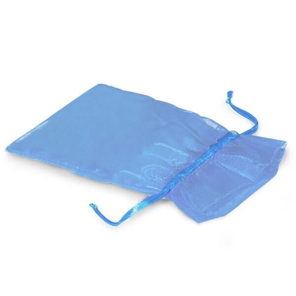 10 PK, Denim Blue Organza Favor Bags, 3 x 4" For Basket Stuffers, Soaps, Candles, Sachets, Jewelry, Cosmetics, Party Favors