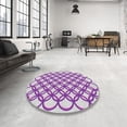 thumbnail image 4 of Ahgly Company Machine Washable Indoor Rectangle Transitional Dark Orchid Purple Area Rugs, 7' x 10', 4 of 7