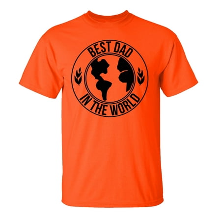Father's Day Best DAD in The World Short Sleeve T-Shirt-Orgoon-Small (Best Small Army In The World)