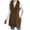 Coffee, variant on Women Winter Vest Women's Winter Casual Solid Color Sleeveless V-Neck Mid Length Outerwear Jackets Vest Winter Clothes for Women Khaki M