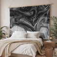thumbnail image 3 of Black Marble Tapestry for Bedroom Wall Hanging Tapestry, Vintage Abstract Grey Fluid Aesthetic Ceiling Backdrop Tapestries Poster Blanket Wall Decor for Teens Room Living Room Dorm 51" x 59", 3 of 8