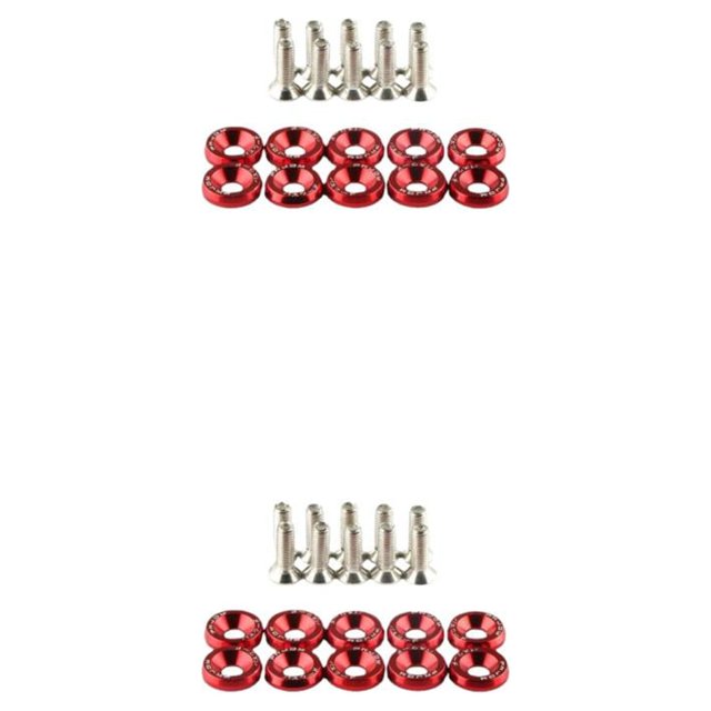 relayinert Easy To Install Car Screw Bonnet Gaskets For Quick Car Customization Made Red screw 2Set