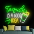thumbnail image 4 of Handmadetneonsign Tequila Is A Good Idea Neon Sign, Tequila Bar Wall Art Decor, Cocktail Bar Pub Beer Wall Decor, 4 of 5