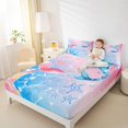 thumbnail image 4 of Castle Fairy Girls Ocean Mermaid 4pcs Bed Sheets,Marine Dreamy Princess King Sheets,Sea Starfish Super Cozy Sheet Set,Lightweight Room Decor, 4 of 7