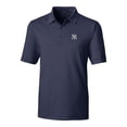 thumbnail image 2 of Men's Cutter & Buck  Navy New York Yankees Forge Pencil Stripe Stretch Polo, 2 of 3