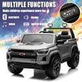 thumbnail image 3 of FINITO 24 Volt Ride on Toy with Parental Remote, 4WD Battery Powered Electric 4 Wheels for Toddlers, Kids Ride on UTV Truck Kids Cars to Drive with Bluetooth LED Lights, Gray, 3 of 7