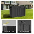 thumbnail image 6 of 50 Gallon Plus Outdoor Storage Box, Waterproof Resin for Patio, Pool, and Garden, Lockable Bin for Cushions, Tools, and Accessories, UV-Resistant, Black, 6 of 9