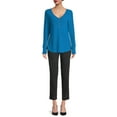 thumbnail image 2 of Time And Tru Women's Long Sleeve Cozy Henley, 2 of 5