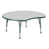48in Crescent Premium Thermo-Fused Adjustable Activity Table Grey/Green/Green - Toddler Ball