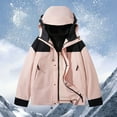 thumbnail image 2 of Luwomo Leisure Windproof Jackets Womens Hooded Long Sleeve Zipper Outdoor Raincoat Lightweight Hiking Coat Tops Pink,S, 2 of 3