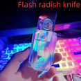 thumbnail image 3 of Cuchillo de rábano de juguete súper grande luminoso 3D gravedad cuchillo de rábano anti-luminoso Cuchillo de rábano pequeño cuchillo de zanahoria, 3 of 6