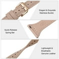 thumbnail image 4 of Genuine Leather Watch Band 20mm Quick Release Elegant Top Grain Replacement Strap Pink/Rose Golden Tone, 4 of 6