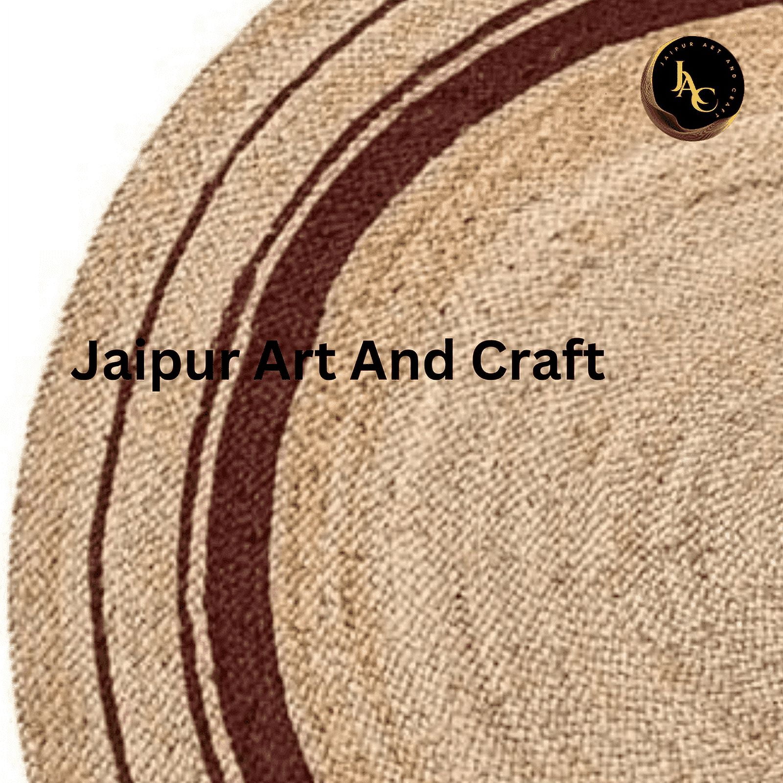 Jaipur Art And Craft Jute Braided Carpet Natural Area Rug Handmade Reversible for Home Interior (10x10 Sq Ft)