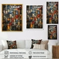 thumbnail image 4 of Designart "Earth Colors Tiles in Colorful Patterns I" Geometric Canvas Wall Art - Modern Colorful Abstract Tile Bedroom Canvas Wall Art, 4 of 6
