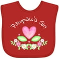 thumbnail image 3 of Inktastic Pawpaw's Girl- heart flowers Girls Baby Bib, 3 of 4