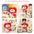 thumbnail image 4 of Plush Toys Cute Penguin Plush Stuffed Animal Penguin with Red Heart Outfit, Gifts for Kids, Girlfriend, Valentine's Day, 9.8 Inches, 4 of 5