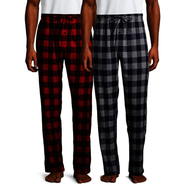 Hanes Men's and Big Men's Cotton Flannel Pajama Pants, 2Pack