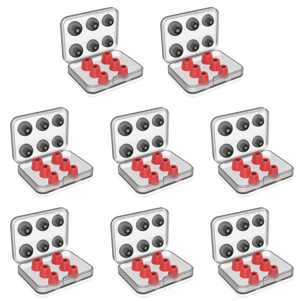 Comply Foam Tips Fundas para Compactas Y Livianas Audífonos (mezcla) Rojo