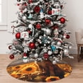 thumbnail image 4 of KLL 48" Christmas Tree Skirt Vintage Cute Corgi Sunflower Xmas Tree Skirts Mat for New Year Xmas Holiday Party Indoor Outdoor Home Decoration, 4 of 5
