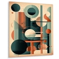 thumbnail image 2 of Designart "Mid Century Momentum Orange and Green IV" Modern Midcentury Metal Art Living Room, 2 of 5