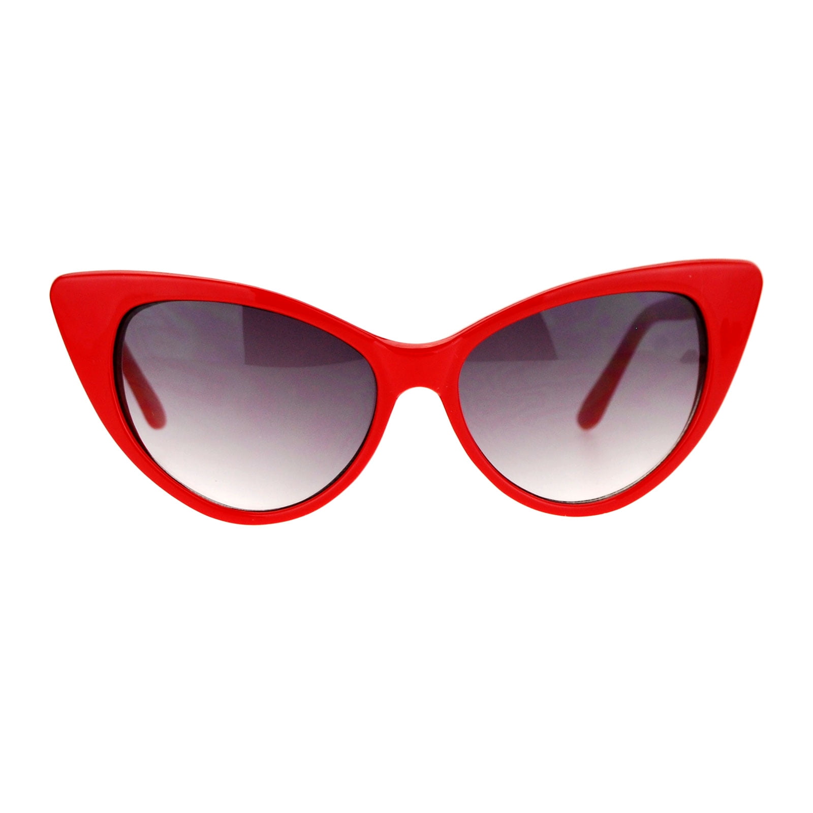 SA106 Womens Classic Gothic Mod Cat Eye Sunglasses Red