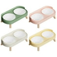 thumbnail image 4 of Double Bowl Elevated Pet Dining Station Splash Proof Design Ergonomic Height Cats Feeder Dish For Healthy Eating Habits, 4 of 9