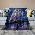 thumbnail image 2 of COMIO  Owl Gifts for Women,Owl Blanket,Owl Gifts for Owl Lovers,Owl Throw Blanket for Couch Sofa Bed Living Dorm Room Home Decor Just a Girl Who Loves Owls Blanket, 2 of 6