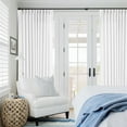 thumbnail image 6 of Extra Wide Pinch Pleated Linen Curtains 84 Inches Long 70 Inch Width for Living Room Bedroom Light Filtering Semi Sheer Pleat Window Curtain Boho Pinch Pleated Drape with Hooks Rings 1 Panel 70x84, 6 of 18