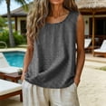 thumbnail image 3 of BODOAO Womens Tank Tops Loose Fit Form Fitted Solid Color Dressy Casual Sleeveless Top Cute Style Lightweight Comfortable Summer Tops Scoop Neck 2026 Fashion Black 3XL, 3 of 4
