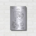 thumbnail image 3 of Luxe Metal Art 'Baseball Glove Blueprint Patent White' Metal Wall Art, 12"x16", 3 of 7