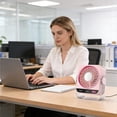 thumbnail image 5 of Leeye Ice Pack Desk Fan, Rechargeable Personal Air Cooler with Detachable Ice Pad, USB Portable Air Circulator Fan for Home Office Desktop, B A,, 5 of 7