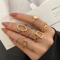 thumbnail image 1 of Silver Color Crystal Rings Set for Women, Cubic Zirconia Moon Arrow Flower Heart Finger Wedding Rings, Female Fashion Jewelry 18057, 1 of 6