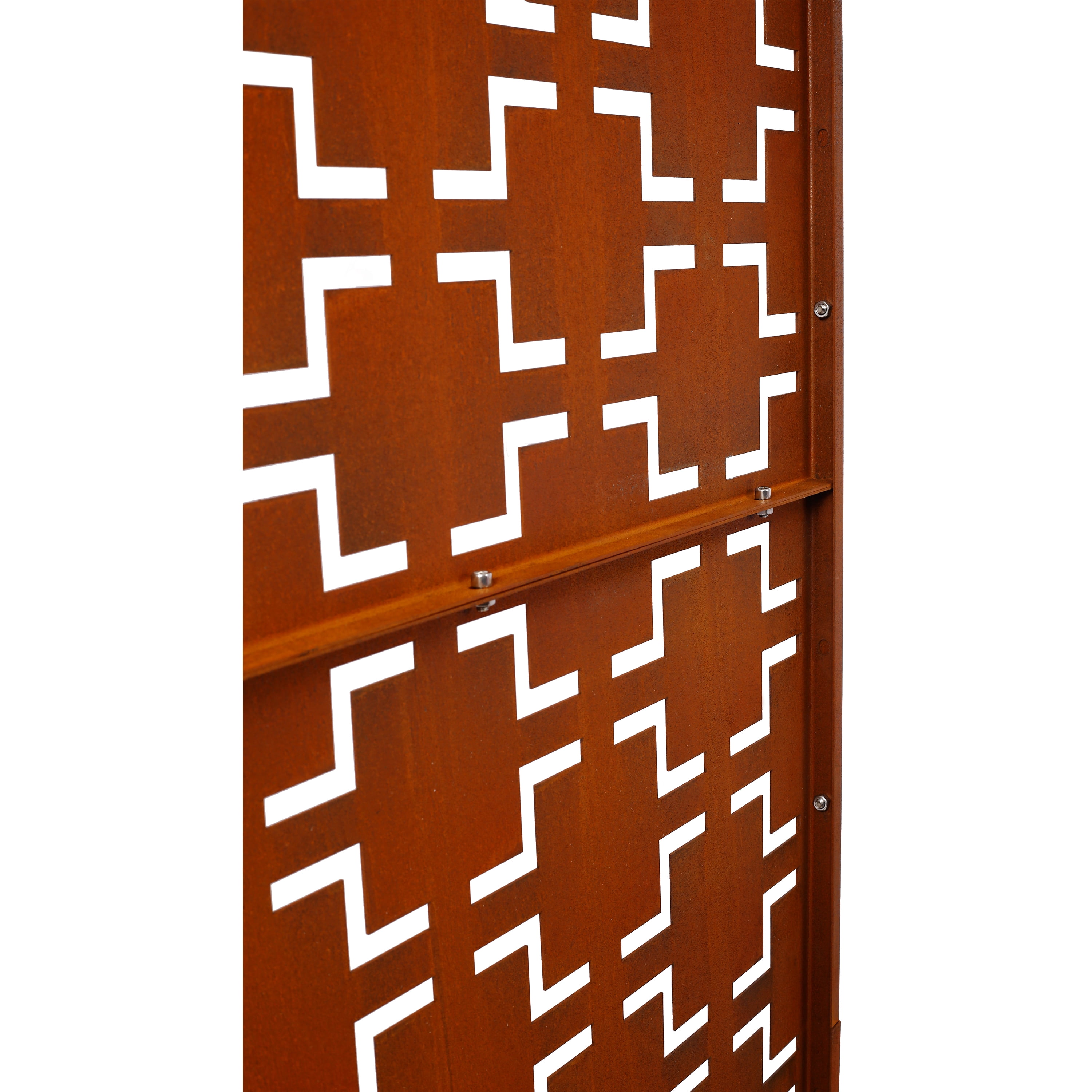 Outdoor & Indoor Privacy Screen Metal Privacy Screen 76" Hx48" W, Freestanding Decorative Privacy Screen for Deck Balcony Patio, Privacy Fence Panels for Outside Lawn Garden