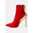 thumbnail image 4 of SLADE Metallic Highlight Red High Heeled Ankle Boots, 4 of 5