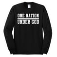 thumbnail image 2 of Wild Bobby One Nation Under God Inspirational/Christian Men Long Sleeve Shirt, Black, Small, 2 of 5