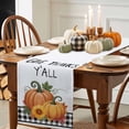 thumbnail image 3 of Give Thanks Yall Table Runner, Autumn Thanksgiving Kitchen Dining Table Decoration for Home Party Decor 13x48 Inches, 3 of 9