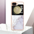 thumbnail image 4 of SaniMore for Samsung Galaxy Z Flip 5 6.7" 2023 Case with Wireless Charging Shockproof TPU Backplane Glitter Marble Pattern Fashion Design Anti-drop Anti-fingerprint Skin-feel Cover, White, 4 of 11