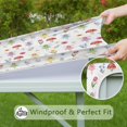 thumbnail image 6 of Flower Fairy Princess Pattern Square Fitted Tablecloth with Elastic Edge,Square Table Cover,Washable Elastic Table Cover for Home Kitchen Party Decor 36"x36", 6 of 6
