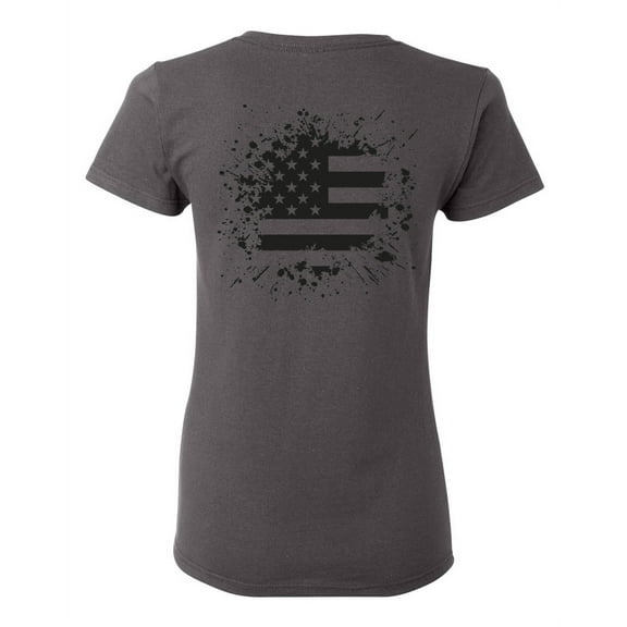 Awkward Styles Black Flag Shirt Memorial Day Pro America Flag T shirt for Her Stripes and Stars American Flag Gifts Pro America Lovers T shirt for Women USA Flag Gifts USA Print on the Back Only