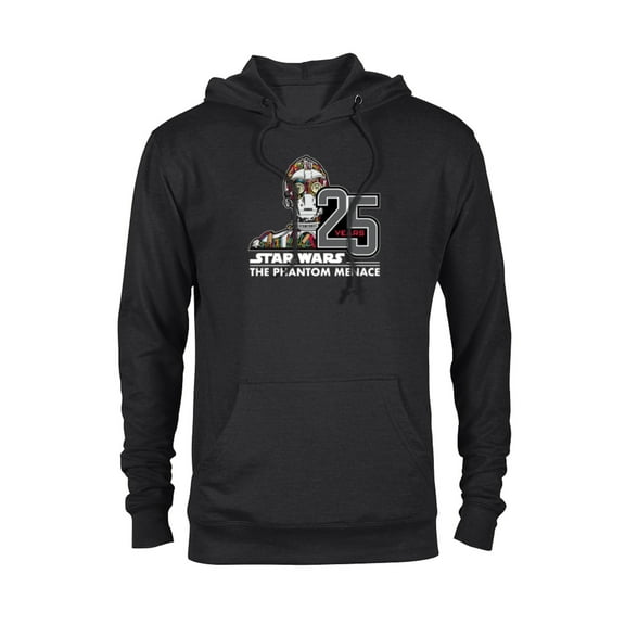 Star Wars The Phantom Menace 25th Anniversary Droid C-3PO- Pullover Hoodie for Adults - Customized-Black