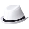 thumbnail image 2 of Beechfield - Sombrero Fedora Unisex Hombre Mujer - Modelo Michael Jackson (Blanco/Negro), 2 of 2