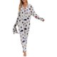 thumbnail image 4 of Mono de invierno ajustado para mujer, traje de una pieza de felpa para adulto, pijama cómodo para mujer Fridja  nalpqowj49590, 4 of 8