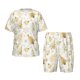 thumbnail image 1 of Fotbe Gold Christmas Tree Pijama Estampada de 2 Piezas para Niños – Ropa de Dormir de Manga Corta Cómoda para Niños y Niñas, Camiseta y Shorts de Algodón-Large, 1 of 6
