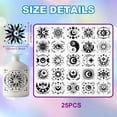 thumbnail image 2 of 25 Sheets Sun Moon Silhouette Mason Jar Decals Stickers Leaves Plastic Silhouette Wall Decal Sticker Adhesive Lantern Jar Stickers Window Lamp Decals Glass Art Mural Home Decor, 2 of 9
