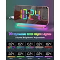 thumbnail image 2 of Wiher Projection Alarm Clock,7.4 in LED Mirror Digital Clocks Projection on Ceiling Wall,with RGB Night Light,USB C Charging Port,Auto Dimming,Modern Desk Clock for Bedroom Decor - Rose Gold, 2 of 9