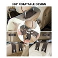 thumbnail image 3 of Purse Hook for Car, Car Hooks for Headrest Car Seat Hooks Purse Hanger for Car 100% Metal & Premium Leather 2025 Latest Car Organization Accessories for Bags, Purses, Phones etc (Black 2Pcs), 3 of 6
